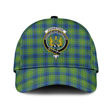Johnstone Ancient Tartan Classic Cap with Family Crest