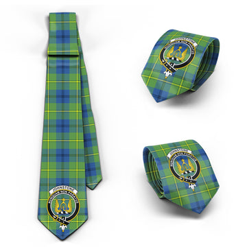 Johnstone Ancient Tartan Classic Necktie with Family Crest