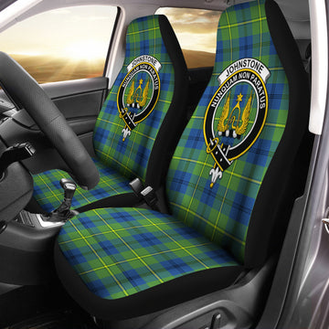 Johnstone-Johnston Ancient Tartan Car Seat Cover with Family Crest