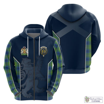 Johnstone-Johnston Ancient Tartan Hoodie with Family Crest and Lion Rampant Vibes Sport Style