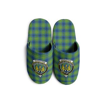 Johnstone-Johnston Ancient Tartan Home Slippers with Family Crest