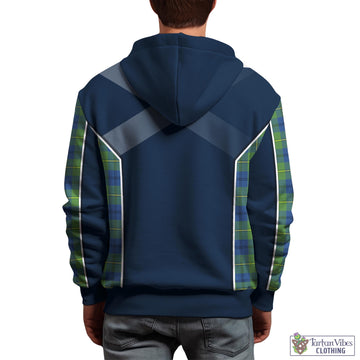 Johnstone Ancient Tartan Hoodie with Family Crest and Scottish Thistle Vibes Sport Style