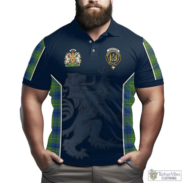 Johnstone-Johnston Ancient Tartan Men's Polo Shirt with Family Crest and Lion Rampant Vibes Sport Style