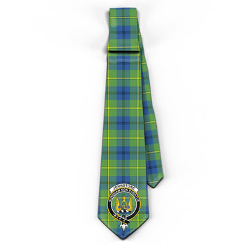 Johnstone Ancient Tartan Classic Necktie with Family Crest