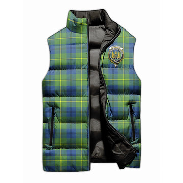 Johnstone-Johnston Ancient Tartan Sleeveless Puffer Jacket with Family Crest