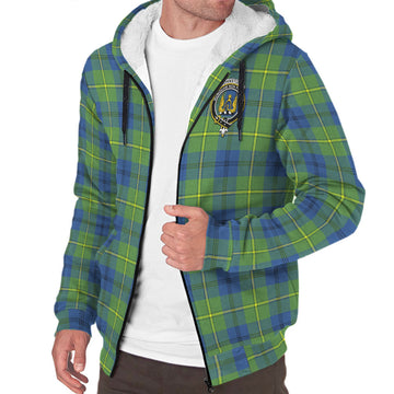 Johnstone Ancient Tartan Sherpa Hoodie with Family Crest