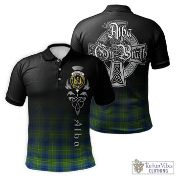 Johnstone-Johnston Ancient Tartan Polo Shirt Featuring Alba Gu Brath Family Crest Celtic Inspired