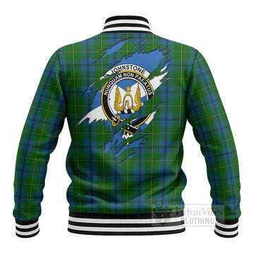 Johnstone (Johnston) Clan Crest In Me Tartan Baseball Jacket Scotland Flag Style