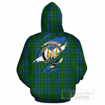 Johnstone (Johnston) Clan Crest In Me Tartan Cotton Hoodie Scotland Flag Style
