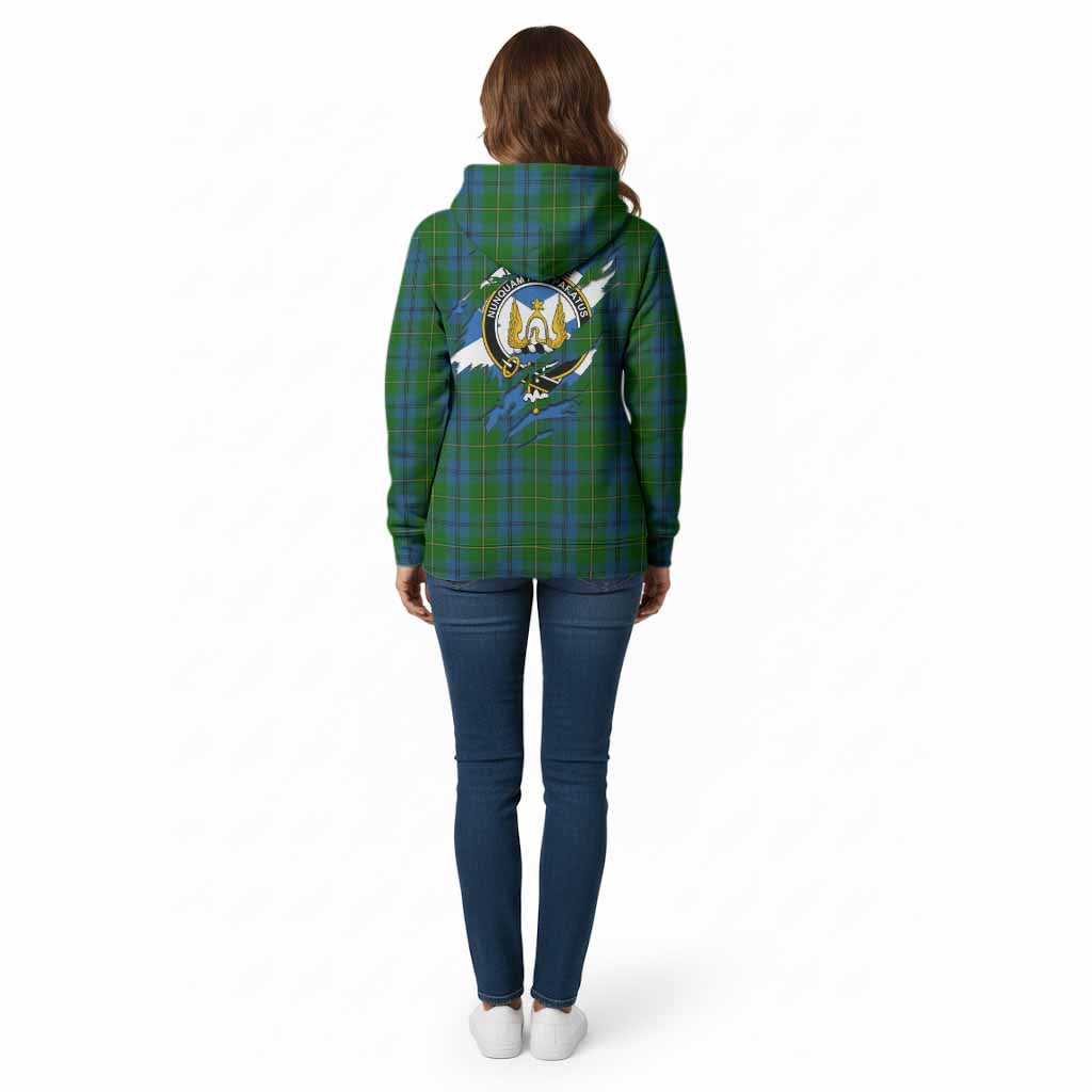 Johnstone (Johnston) Clan Crest In Me Tartan Cotton Hoodie Scotland Flag Style