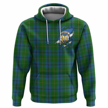 Johnstone (Johnston) Clan Crest In Me Tartan Hoodie Scotland Flag Style