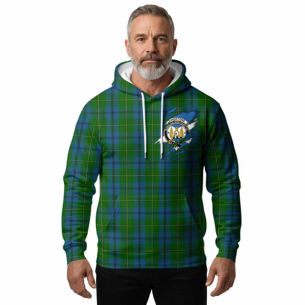 Johnstone (Johnston) Clan Crest In Me Tartan Hoodie Scotland Flag Style