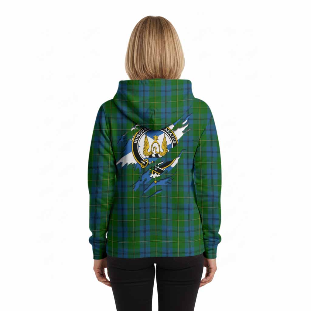 Johnstone (Johnston) Clan Crest In Me Tartan Hoodie Scotland Flag Style