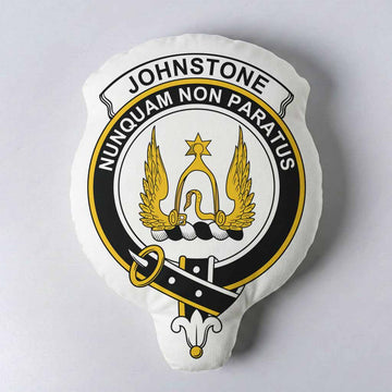 Johnstone (Johnston) Clan Crest Shaped Throw Pillow, Scottish Clan Badge Decorative Pillow