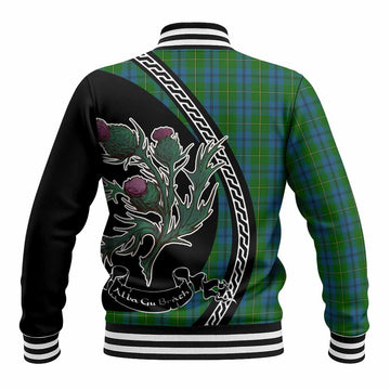 Johnstone (Johnston) Family Crest Tartan Baseball Jacket Alba Thistle Inspired