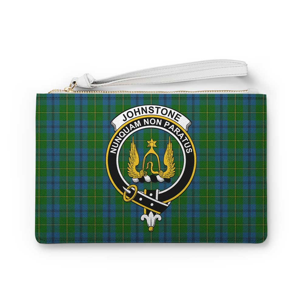 Tartan Vibes Clothing Johnstone (Johnston) Family Crest Tartan Clutch Bag