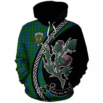 Johnstone (Johnston) Family Crest Tartan Cotton Hoodie Alba Thistle Inspired - Tartan Vibes Clothing