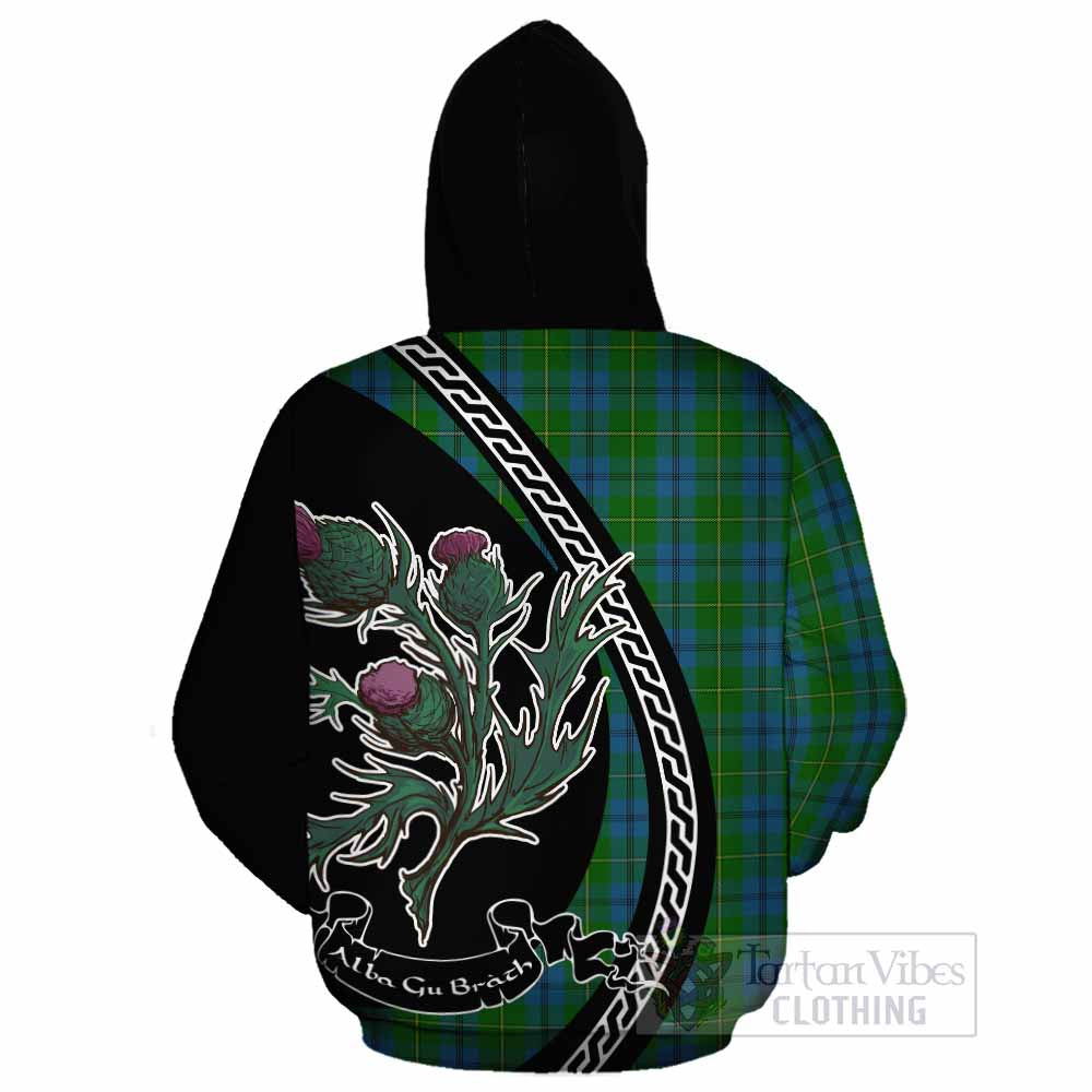 Johnstone (Johnston) Family Crest Tartan Cotton Hoodie Alba Thistle Inspired - Tartan Vibes Clothing