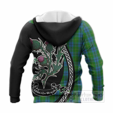 Johnstone (Johnston) Family Crest Tartan Knitted Hoodie Alba Thistle Inspired - Tartan Vibes Clothing