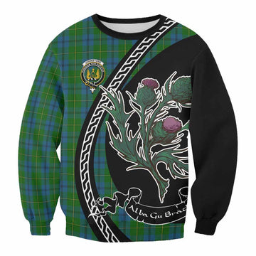 Johnstone (Johnston) Family Crest Tartan Sweatshirt Alba Thistle Inspired - Tartan Vibes Clothing