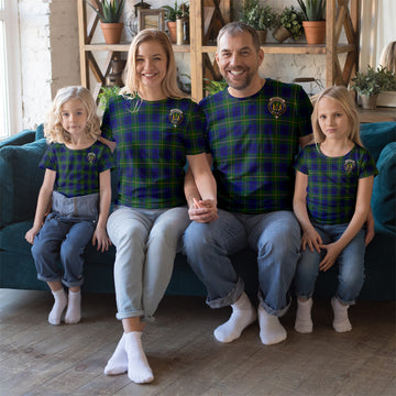 Johnstone Modern Tartan T-Shirt with Family Crest