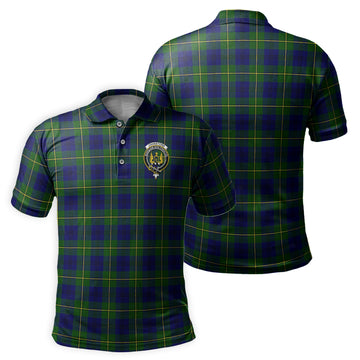 Johnstone-Johnston Modern Tartan Men's Polo Shirt with Family Crest