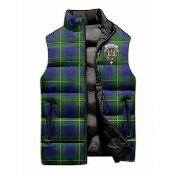 Johnstone Modern Tartan Sleeveless Puffer Jacket with Family Crest