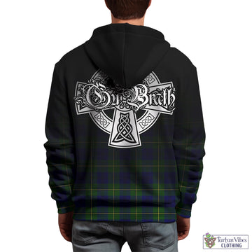 Johnstone Modern Tartan Hoodie Featuring Alba Gu Brath Family Crest Celtic Inspired