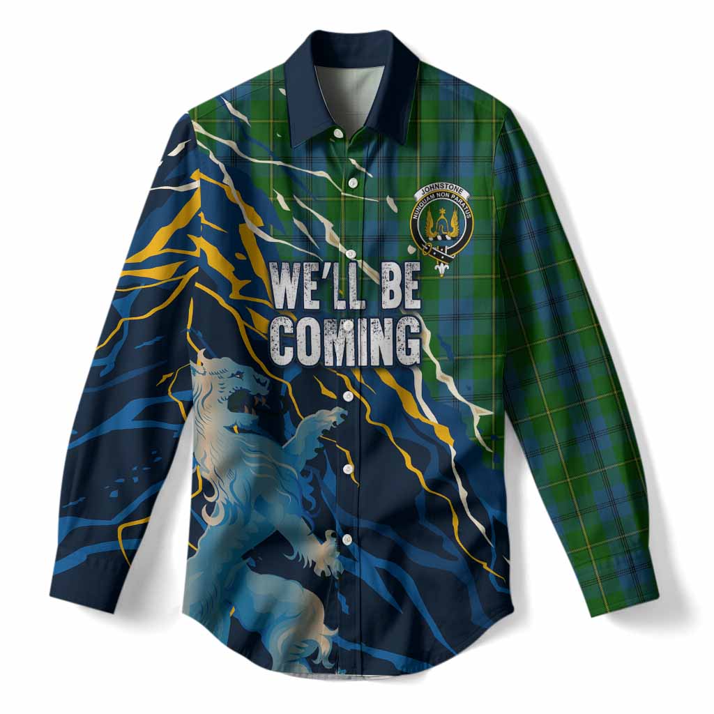 Johnstone (Johnston) Scotland Tartan Women Casual Shirt WC2026 Football - We'll Be Coming