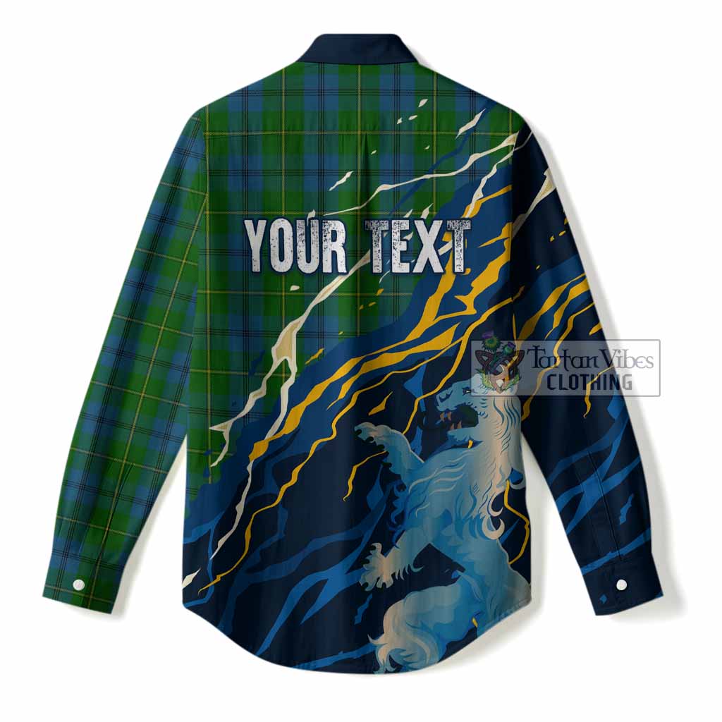 Johnstone (Johnston) Scotland Tartan Women Casual Shirt WC2026 Football - We'll Be Coming