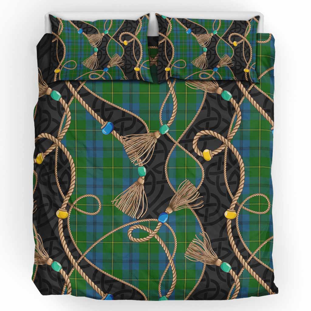 Johnstone (Johnston) Scottish Tartan Twisted Ropes Stylized Bedding Set UK Bedding Set UK King 91*87 inch - Tartan Vibes Clothing