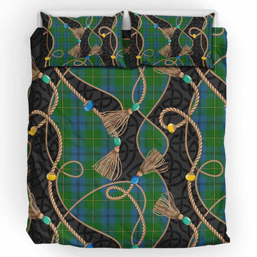 Johnstone (Johnston) Scottish Tartan Twisted Ropes Stylized Bedding Set UK Bedding Set UK King 91*87 inch - Tartan Vibes Clothing