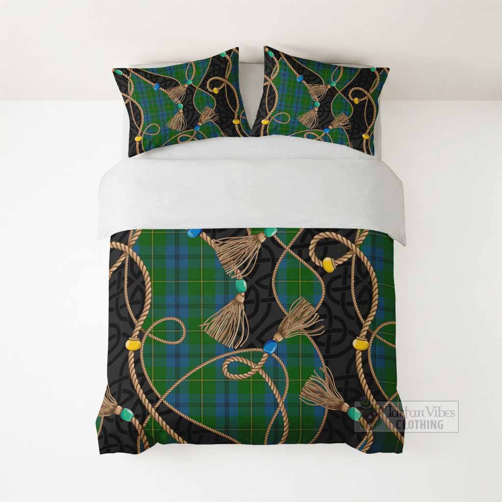 Johnstone (Johnston) Scottish Tartan Twisted Ropes Stylized Bedding Set - Tartan Vibes Clothing