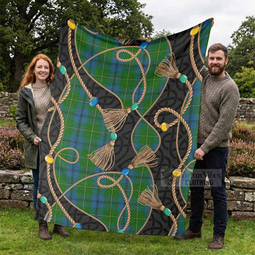 Johnstone (Johnston) Scottish Tartan Twisted Ropes Stylized Blanket - Tartan Vibes Clothing