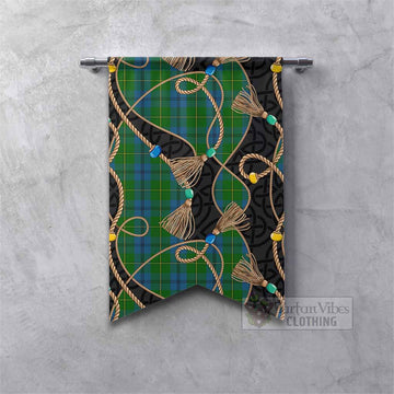 Johnstone (Johnston) Scottish Tartan Twisted Ropes Stylized Gonfalon