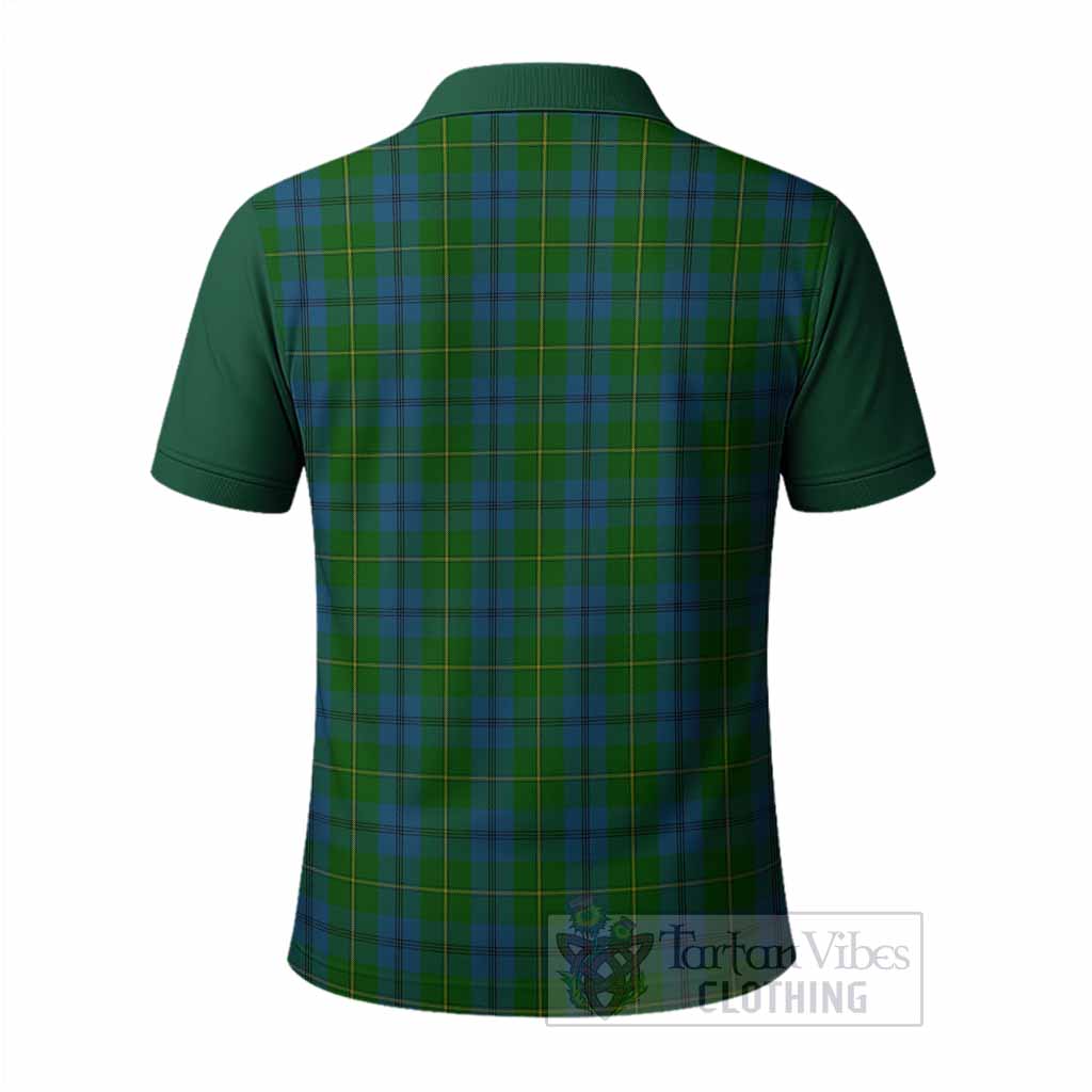 Johnstone (Johnston) Tartan Accent Polo Shirt with Family Crest