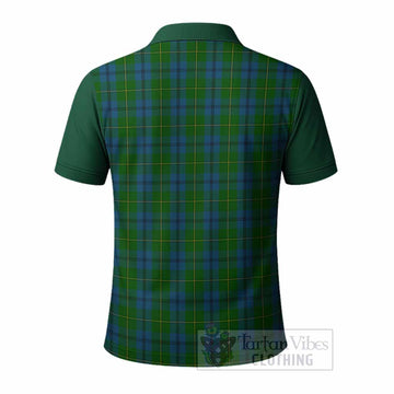 Johnstone (Johnston) Tartan Accent Polo Shirt with Family Crest