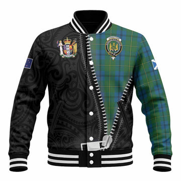 Johnstone (Johnston) Tartan Baseball Jacket New Zealand Pattern Unique Zipper Stylized