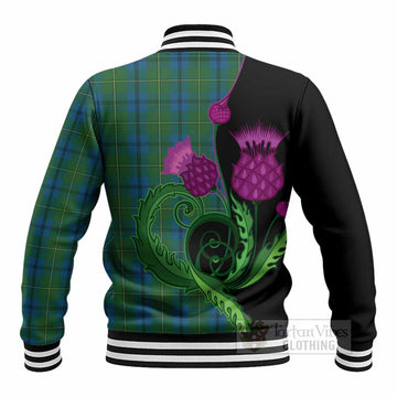 Johnstone (Johnston) Tartan Baseball Jacket Traditional Scottish Thistle