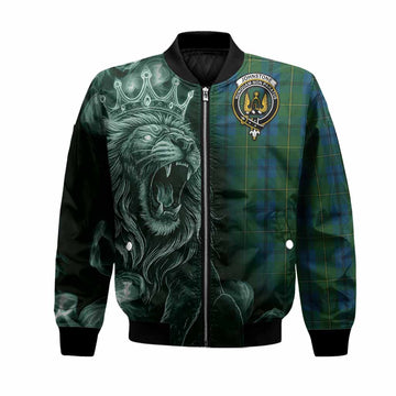 Johnstone (Johnston) Tartan Bomber Jacket Roaring Lion Heritage