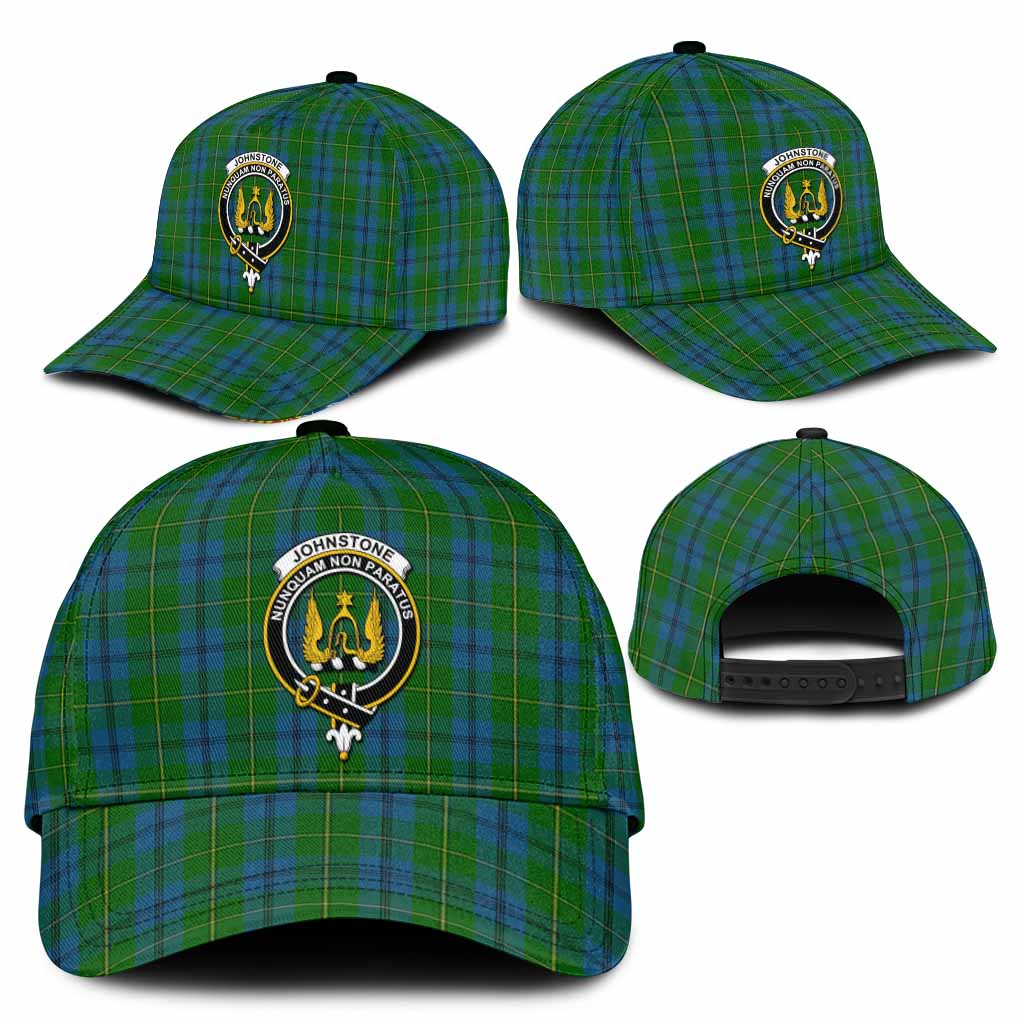 Johnstone (Johnston) Tartan Classic Cap with Family Crest