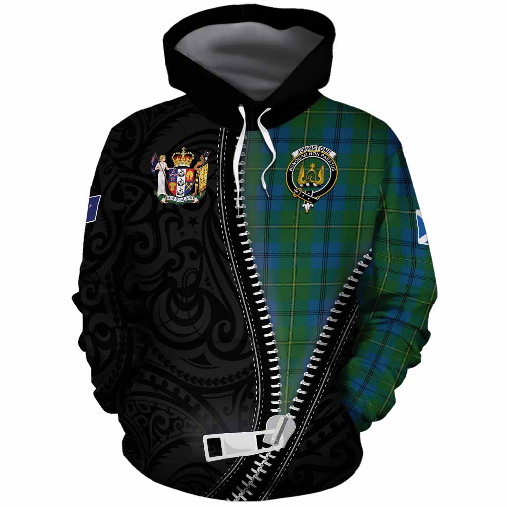 Johnstone (Johnston) Tartan Cotton Hoodie New Zealand Pattern Unique Zipper Stylized