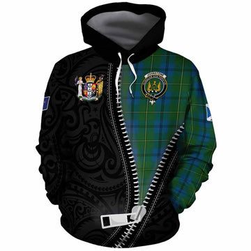 Johnstone (Johnston) Tartan Cotton Hoodie New Zealand Pattern Unique Zipper Stylized