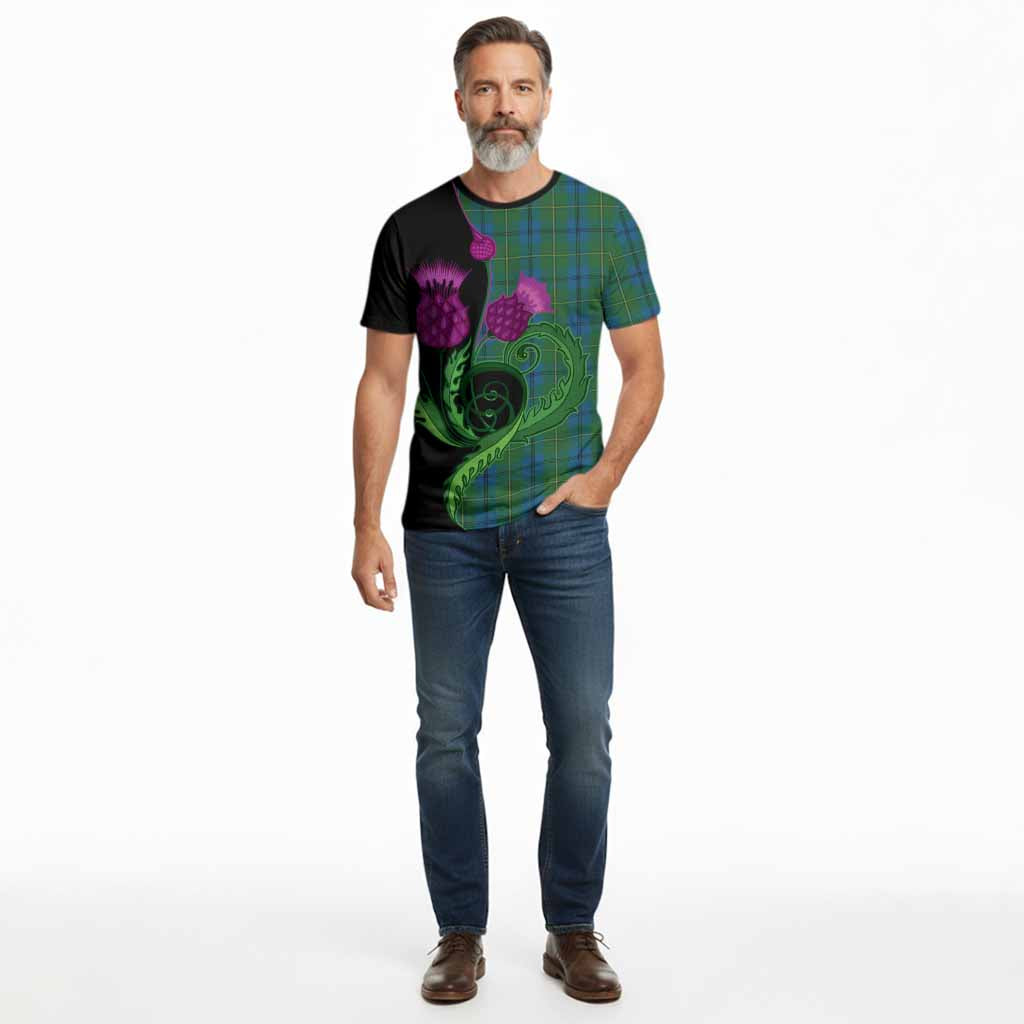 Johnstone (Johnston) Tartan Cotton T-shirt Traditional Scottish Thistle