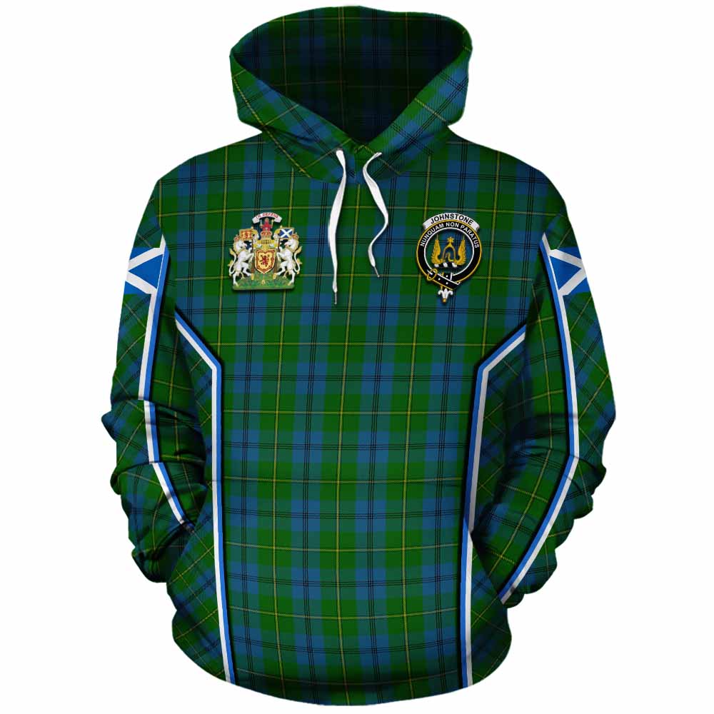 Johnstone (Johnston) Tartan Crest Cotton Hoodie Scotland Coat of Arm Flag Style - Tartan Vibes Clothing