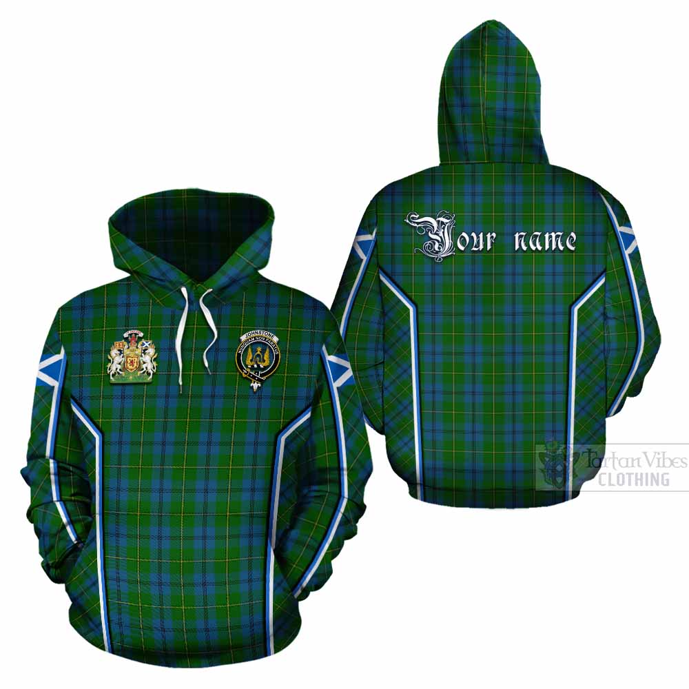 Johnstone (Johnston) Tartan Crest Cotton Hoodie Scotland Coat of Arm Flag Style - Tartan Vibes Clothing