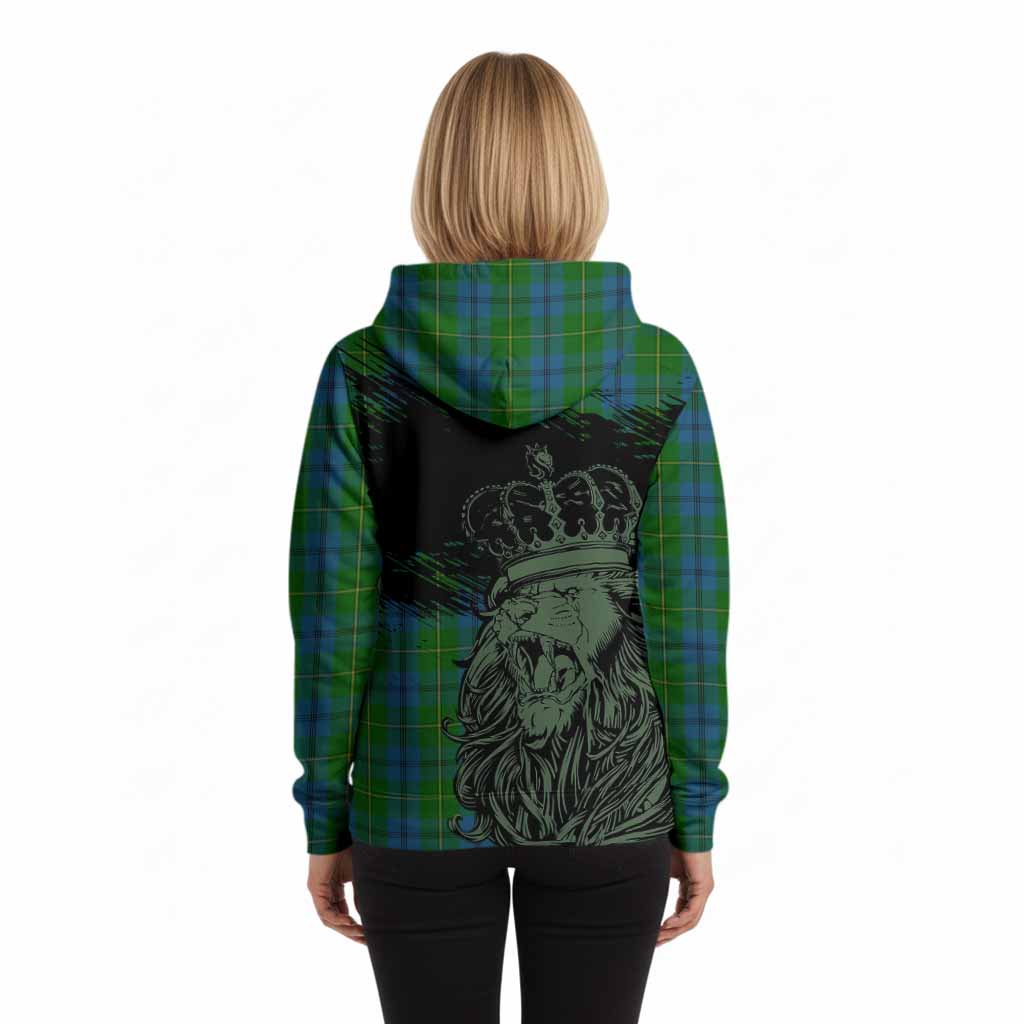 Johnstone (Johnston) Tartan Crest Hoodie Crowned Lion Heritage Style