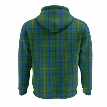 Johnstone (Johnston) Tartan Crest Hoodie Ferocious Lion Style