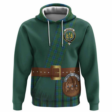 Johnstone (Johnston) Tartan Crest Hoodie Kilt Costume Style
