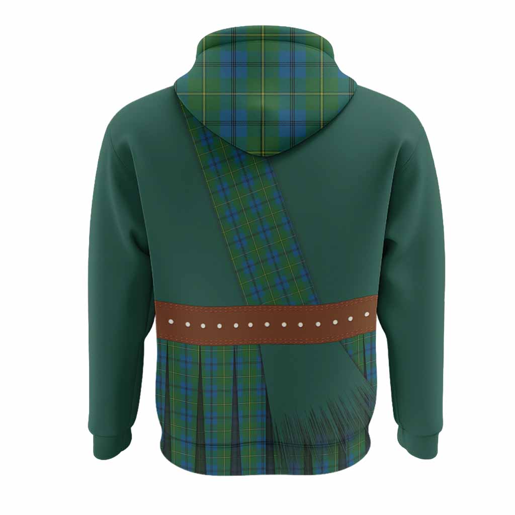 Johnstone (Johnston) Tartan Crest Hoodie Kilt Costume Style